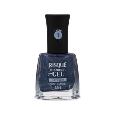 Imagem de Esmalte Risqué Diamond Gel Sorbet de Mirtilo Metálico 9,5ml, 9,5ML, Az