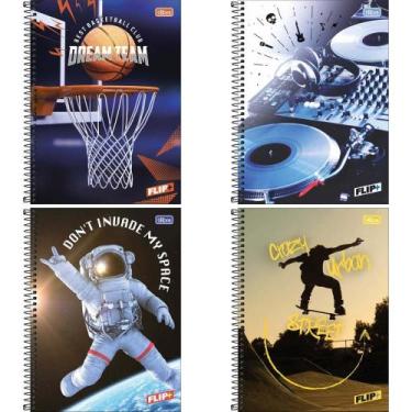 Imagem de Caderno 01X1 Capa Dura FLIP+ 96 Folhas Masculino PCT.C/04 - Tilibra