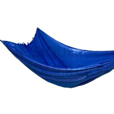 Imagem de Rede De Dormir Descanso Casal Jeans Rede Descanso Reforçada Casal e Solteiro(Azul)