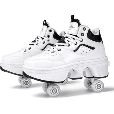 Imagem de Sapatos 2 Em 1 Com Rodas, Tênis De Skate De Patins, Sapatos De Patinação De Deformação Multifutiol, Tênis De Ginástica Ao Ar Livre Para Homens E Mulheres, 37