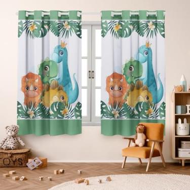 Imagem de Cortina Infantil Decorativa, 2,00 x 1,50m, Poliéster, Estampada, para Quarto de Criança (DINO BABY)