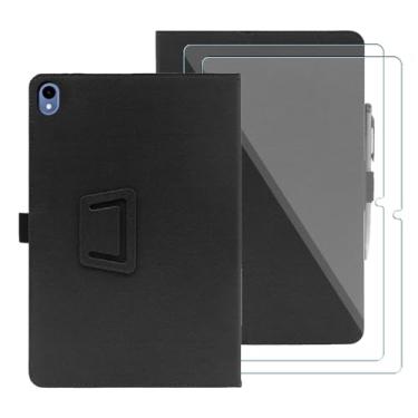 Imagem de Capa inteligente de couro PU para Walmart Onn 7 polegadas Gen 4 2024 com suporte fólio despertar/hibernar automático com alça de mão e suporte vem com protetor de tela de vidro temperado para Onn 7 4ª