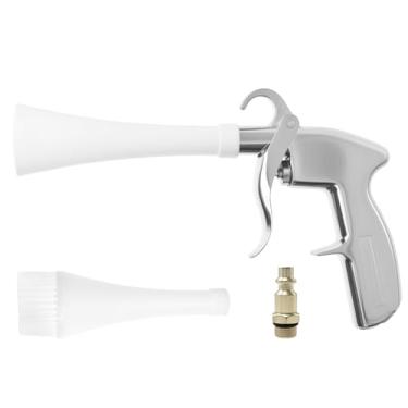 Imagem de KHZSPP Pistola de limpeza de carro de alumínio, pistola de sopro de ar com bocal cônico, pistola de sopro de ar de alta pressão de 6-9,2 bar para superfícies de carros que rapidamente explode poeira
