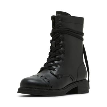 Imagem de Steve Madden Bota de combate Frankie (criança pequena) para meninas, Preto, 18