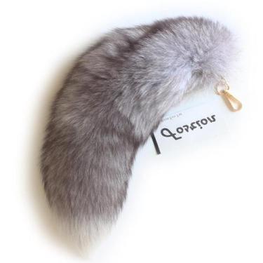 Imagem de Chaveiro Chunxiao Luxe Fox Fur Tail, acessório de moda, azul