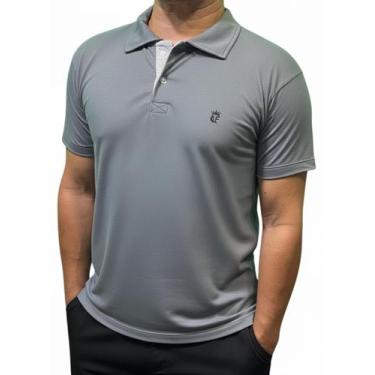 Imagem de camisa polo masculina algodão marca toqref, Grafite, G