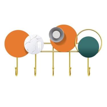 Imagem de hezhuhe2258 Suporte de parede para cabide de metal, cabideiro, ganchos para pendurar casacos, suporte de parede (pequeno)