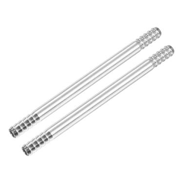 Imagem de PATIKIL Encaixe de farpa de mangueira de 6 mm, 2 peças de emenda de aço inoxidável 316, adaptador de junta de extremidade dupla, acessórios farpados de metal para tubos de água a gás líquido, prata