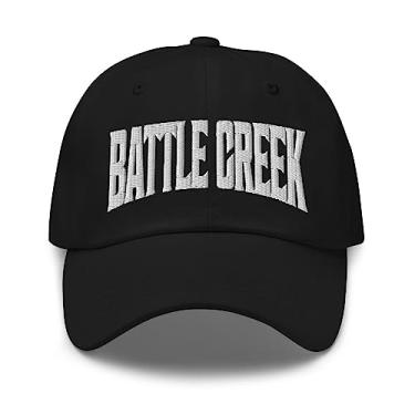 Imagem de Chapéu de pai bordado Battle Creek Michigan MI, Preto, tamanho �nico