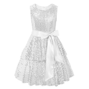 Imagem de Vestido Century Star Birthday para meninas prateado de 8 a 10 anos