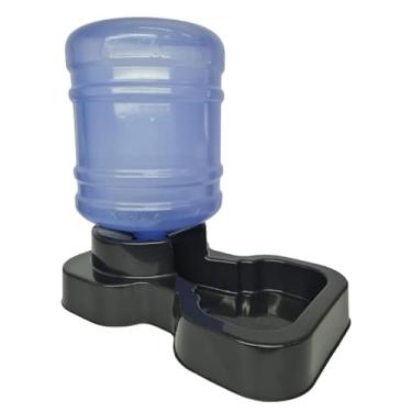 Imagem de Bebedouro Pet Automático Para Cães e Gatos Bombona Galão 10L Mantém Água Limpa Sistema Automático Base Estável Bebedouro Pet (Preto)
