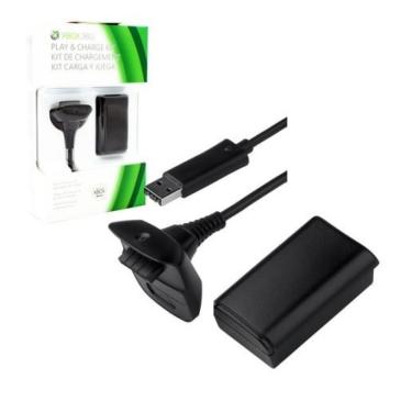 Imagem de Bateria e Carregador P/ Xbox 360 4800mAh BN-007-2 Preto