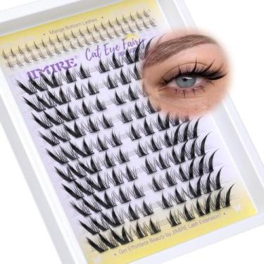 Imagem de Eyelash Clusters JIMIRE Manga Wispy Cat Eye Lashes 140 unidades