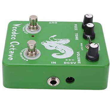 Imagem de Domary Pedal de Efeito de Guitarra Voodoo Octave Fuzz único True Bypass Verde