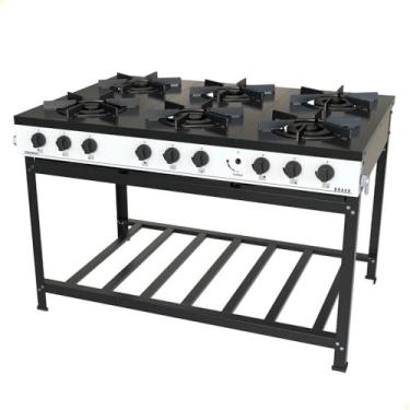 Imagem de Fogão Industrial Venâncio a Gás Glp Bravo 6 Bocas Branco Br6bbr