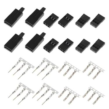 Imagem de eMagTech 10 Pairs 3Pin Servo Wire Male and Female Plug Connectors Compatible with JR Receiver Connection
