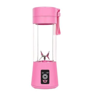 Imagem de Mini Liquidificador Portátil Blender Personal 6 Lâminas Recarregável USB - Shakeira Elétrica para Viagens, Academia e Liquidificador Pequeno(ROXO （Frete grátis）)