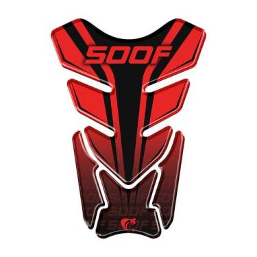 Imagem de Protetor De Tanque Adesivo Cb500F - Cobra Motoparts, Vermelho e Preto