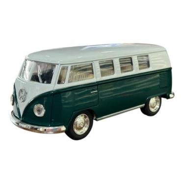 Imagem de Miniatura Volkswagen Kombi Verde e Branco Kinsmart 1:32