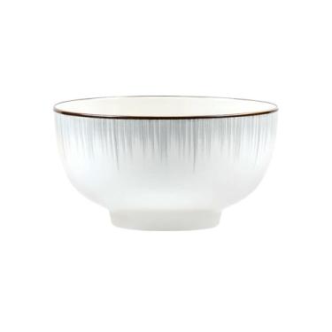 Imagem de Pratos de cerâmica verticais engrossados domésticos requintados de alta temperatura - tigela de sopa de 20 cm.