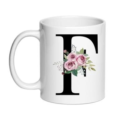 Imagem de SIUNY Canecas de café personalizadas F Gifts - Novidade presente monograma xícara de chá para mulheres, presente de aniversário de Natal para sua esposa, dia da mãe, avó, namorada, amizade, noiva dama