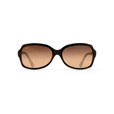 Imagem de Óculos de sol feminino Maui Jim Cloud Break, lentes polarizadas patenteadas PolarizedPlus2, tartaruga/Peacock Blue/Hcl Bronze Polarized, médio