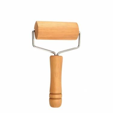 Imagem de Hiiooweiyi Rolo de massa de pizza, rolo de massa pequeno, rolo de massa de madeira antiaderente para bolinhos de pizza, ferramentas ideais para assar bolinhos