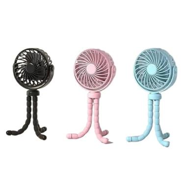 Imagem de Mini Ventilador USB para Carrinho de Bebê – Portátil, Recarregável, Silencioso, com Suporte Flexível (Aleatório um)