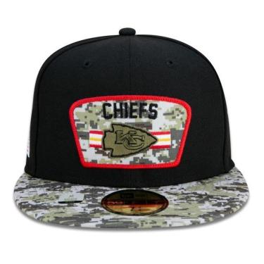 Imagem de BONÉ NEW ERA 5950 KANSAS CITY CHIEFS SALUTE TO SERVICE NFP22BON206 PRETO VERDE CAMUFLADO-Masculino