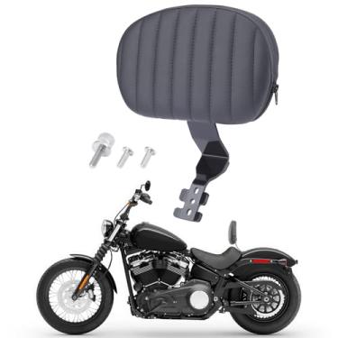 Imagem de Aferrizu Encosto do motorista destacável, encosto dianteiro, apoio traseiro compatível com Harley Softail Street Bob FXBB Standard FXST Slim FLSL 2018-2025, preto A
