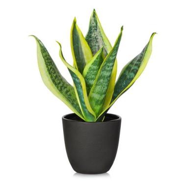 Imagem de Planta de cobra artificial Briful 29 cm com vaso preto