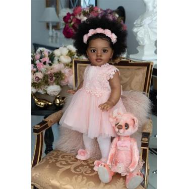 Imagem de Boneca infantil Reborn RXDOLL 26 polegadas Black Girl Realistic