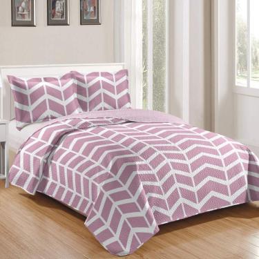 Imagem de Kit Cobre Leito Queen + 2 Porta-travesseiros Patchwork Gales - 1