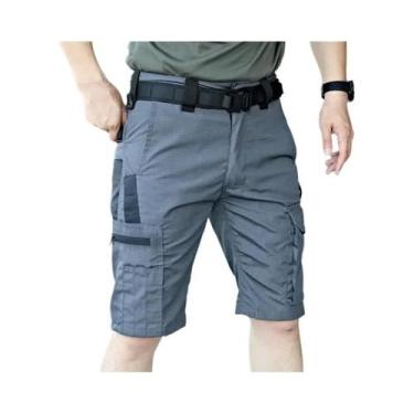 Imagem de Bermuda Cargo Camuflada De Secagem Rápida Para Homens, Verão, Atividad