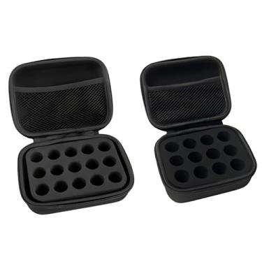 Imagem de LUMINFLY Estojo térmico de insulina para viagem, 2 peças, bolsa de armazenamento rígida, frascos de 10 ml, compartimentos de espuma, portátil, preto, material EVA