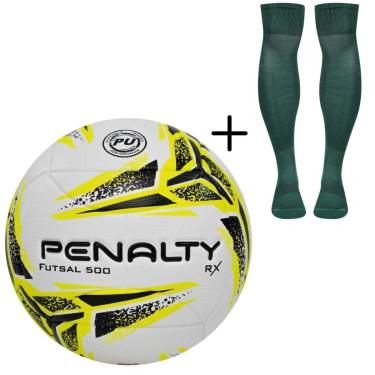 Imagem de Kit 01 Bola De Futsal Penalty RX 500 XXIII + 01 Meião Penalty Storm-Masculino