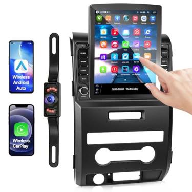 Imagem de 4G + 64 GB】 Rádio estéreo para carro com Apple Carplay sem fio e Android Auto para Ford F150 2009-2014, tela sensível ao toque IPS de 9,7 polegadas, compatível com GPS em tempo real, Bluetooth
