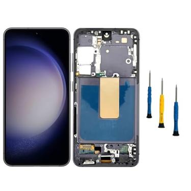 Imagem de Qinqiyue Substituição de tela Incell para Samsung Galaxy S23 5G para Samsung S23 preta com moldura SM-S911B SM-S911U Display Touch Screen Assembly Repair Parts (sem impressão digital)