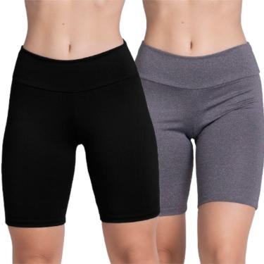 Imagem de KIT 2 Bermudinha Fitness Suplex Serra e Mar Roupa Para Academia Treino Moda Feminina-Feminino