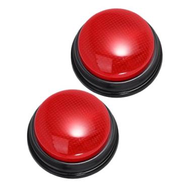 Imagem de DEARMAMY 2pcs Red Alarm Sound Buttons Light Up and Sound Prank Buttons for Party Games Quiz Noise Maker