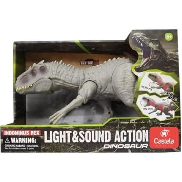 Imagem de Brinquedo Dinossauro Interativo Indominus Rex com Som, Luz e Movimento - Castela Brasil, Realista, Articulado e Colecionável