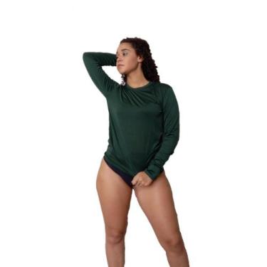 Imagem de Camisa de proteção uv 50+ (poliester) - verde escuro - B²M UV, Verde e