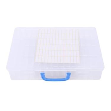 Imagem de Yosoo Caixa Organizadora de Miçangas, 60 Pequenos Recipientes de Armazenamento de Plástico Transparente Com Alça Resistente e Tampa Articulada, para Miçangas Artesanais