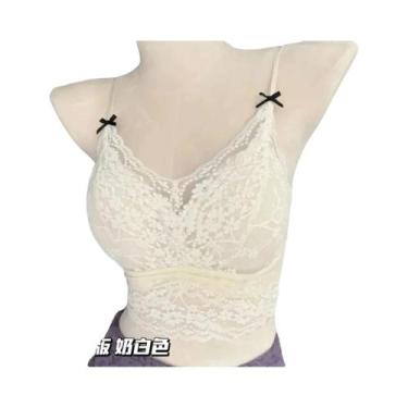 Imagem de Sutiã Sem Fio Com Renda Francesa Para Mulheres, Suporte Lateral, Top D