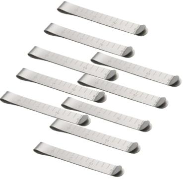 Imagem de Clipes para Quilting e Artesanato de Aço Inoxidável de 7,5 cm - Grampos de Aplicação e Costura com Régua de Medição, Acessórios de Costura Essenciais para Fixação, Marcação e Bainha (10 Peças)