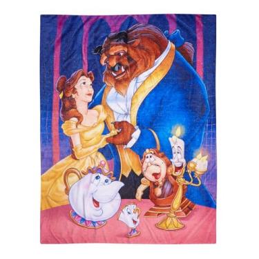 Imagem de Cobertor Disney A Bela e a Fera Bela Sra. Potts Chip Lumiere Pôster Micro Rachel Fleece Throw 122 x 152 cm