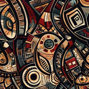 Imagem de COKCOKR Papel de parede estilo arte abstrata 17,71 "X 300.0 cm papel de parede descascar e colar forma geométrica abstrata papel de decoração de parede para armários, passarelas, salas de