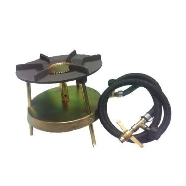 Imagem de Fogareiro Fogão Ferro Fundido Pipoqueiro Camping 1 Boca Gás - AP!