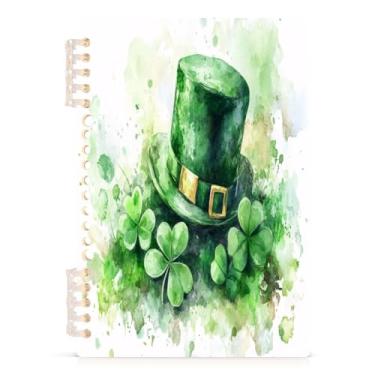 Imagem de Burbuja Caderno St. Patrick Hat, papel pautado universitário A5 com 60 folhas, fichário para escritório, 1 pacote