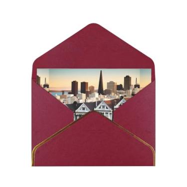 Imagem de SKKNT São Francisco Cartões comemorativos impressos para todas as ocasiões, convites de festa de aniversário de casamento, 12,7 x 15,2 cm